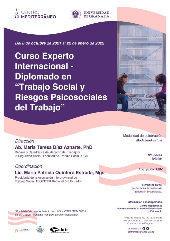 ¿Qué cursos están disponibles para los profesionales en el campo del trabajo social?