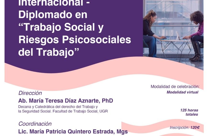 ¿Qué cursos están disponibles para los profesionales en el campo del trabajo social?